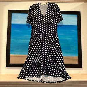 Paisley Raye Navy Polka Dot Dress